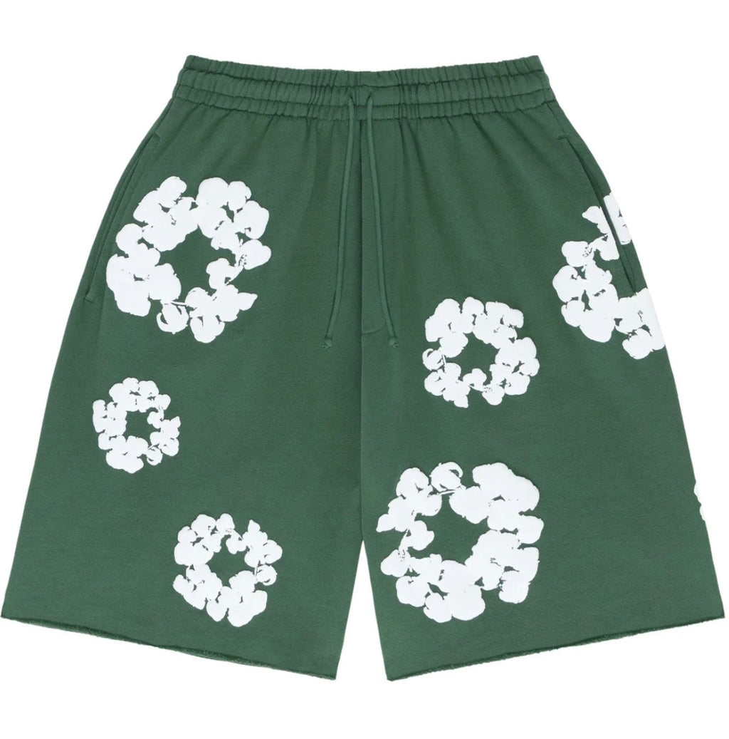 "FLOWER" SHORTS BLACK