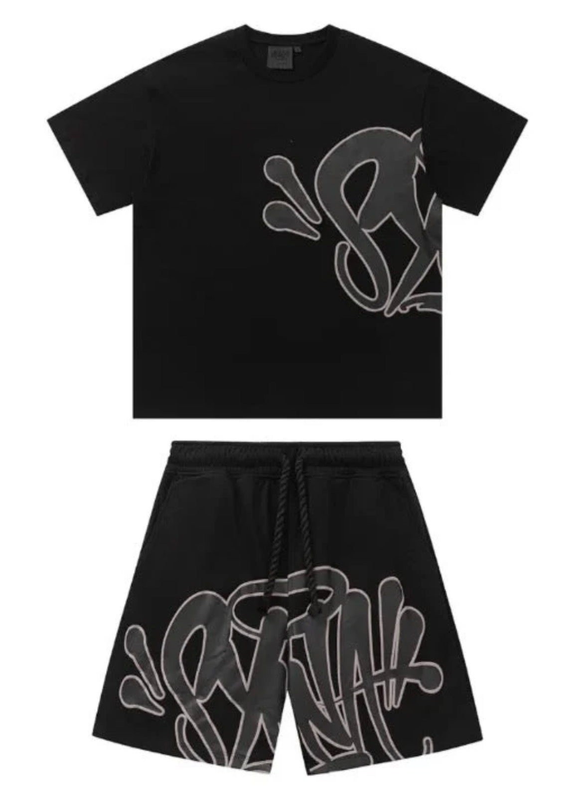"GRAFFITI" SHORT SET BLACK